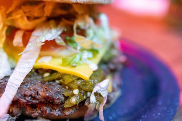Double Green Chile Cheeseburger ($11.35)
