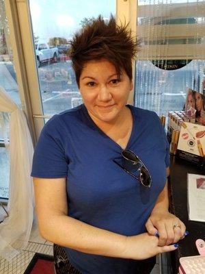 Kara and Dana pulled out my inner punk rocker with this awesome cut and style!