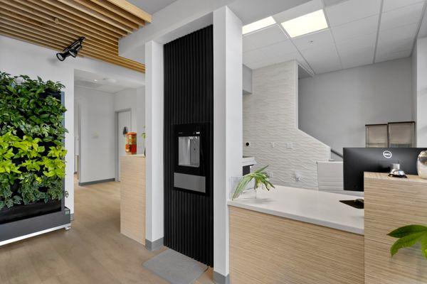 Waiting area water bottle filler