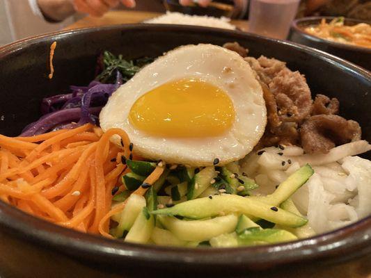 Pork stone bowl bibimbap