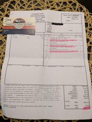 FYI-quote given, buyers beware read their fine print !!!