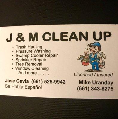 J & M Clean Up
