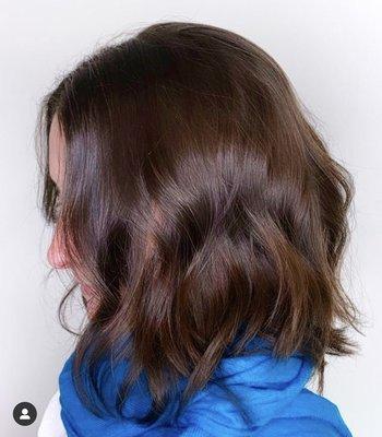 Beautiful bob haircut and gloss.