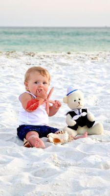 Our son at the beach, taken by Jenna