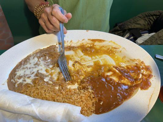 Huevos rancheros sorry we ate most of it