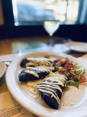 Blue corn taquitos