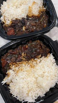 These are the overcooked, dry teriyaki bowls, disgusting!!