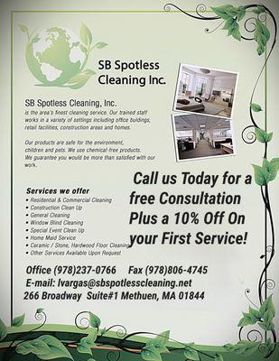 SB Spotless Cleaning Inc