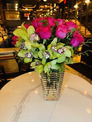 Why not add a touch of SIMS FLOWERS to your restaurant.