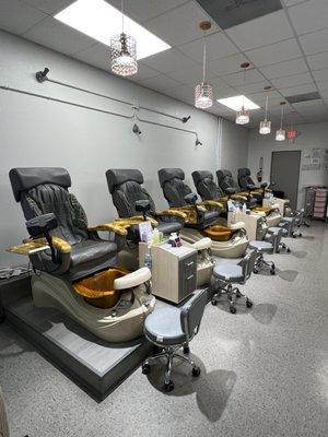 Pedicure area.