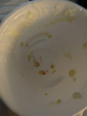 Dumped my corn into a bowl at home and noticed hair at the bottom of my cup that it came in