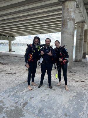 Epic learning experience with Dave Perkins! Photo of our last dive needed for certification.