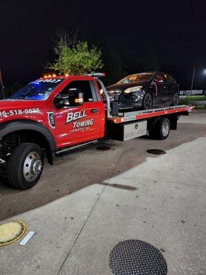 My vehicle being towed by CONNOR BELL TOWING