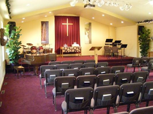 Sunday Service 10 AM, Women's Bible Study Wednesdays at 10 AM and 6:30 PM, Men's Group Thursdays at 6:30 PM.