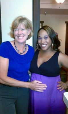 Me and Dr. Reimnitz....days before my delivery. Just love her.