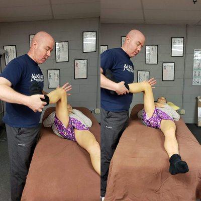 Before and after getting a huge improvement in range of motion