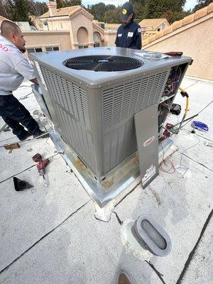 She's in ready for heating and cooling Central A/C