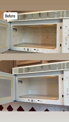 Microwave before & after