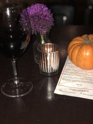 Nice glass of red! Great atmosphere!