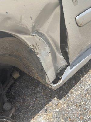 I couldn't even open my drivers door