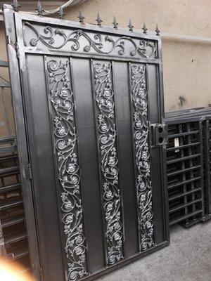 Fancy wrought Iron gate with floral design