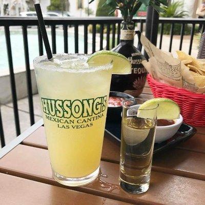 Enjoy an Original Margarita on the patio! Throw in a shot of tequila, why not?!