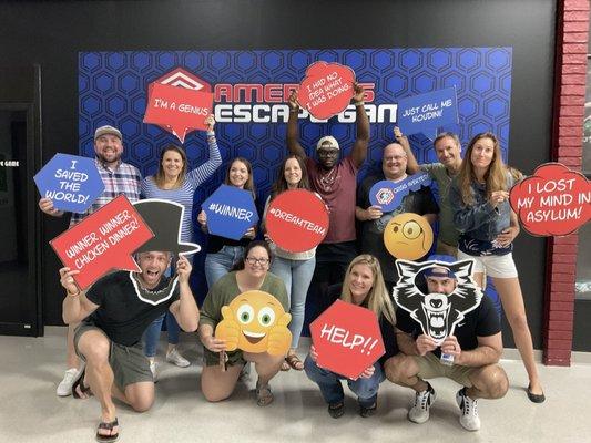 Having fun post escape room!