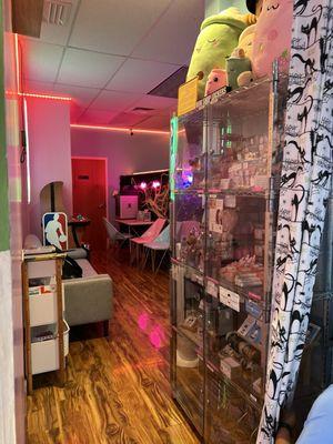 More seating area towards back