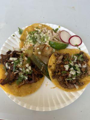 Asada, pollo, pastor