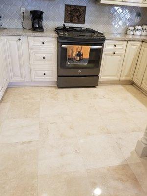 My kitchen floor had many scratches and they polished and sealed it. Wow!