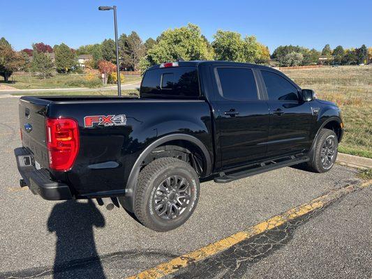 Side windows and rear window 5% tint.