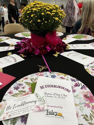 Beautifully set tables