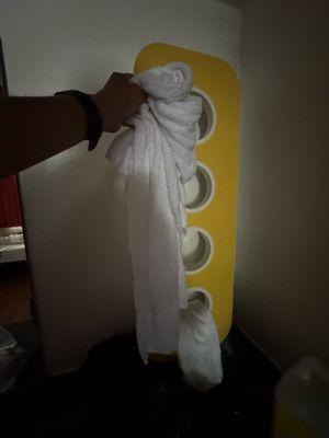 Only one towel in the room. How inconvenient