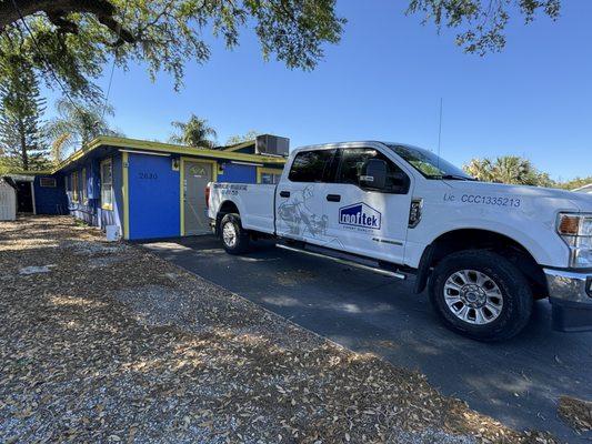 here is our office right off Sanford avenue, stop in and chat, ask about our Ext roof coating and cleaning service!