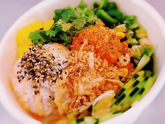 Small Poke Bowl - Spicy Tuna and Salmon