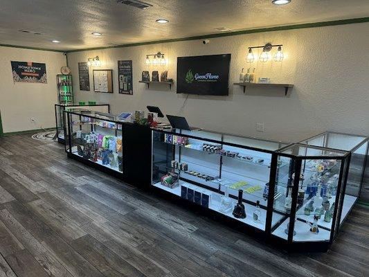 The checkout area, where our team is happy to help you find the right product for you.