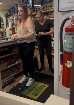 The racist manager and cashier