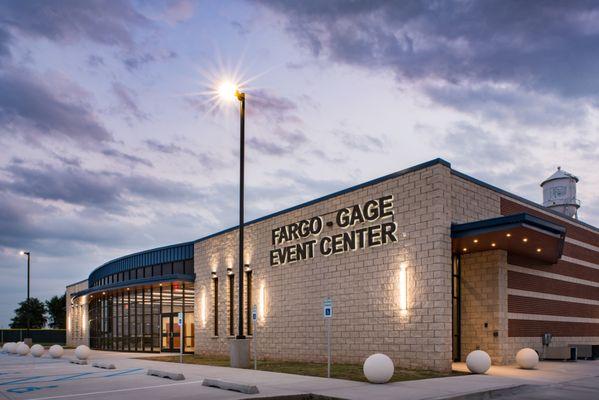 Fargo - Gage Public Schools Events Center facade in Fargo, Oklahoma