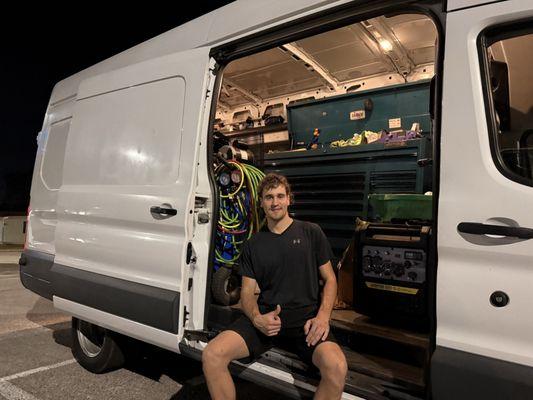 Hit the self serve car wash in town Took pictures of a cleaned truck.