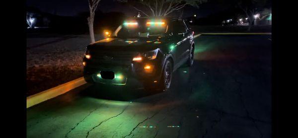 We don't just patrol by vehicle, we get off and do some foot patrols too.