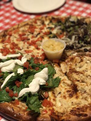 You can have up to FOUR flavors on a papas size. The size and flavors were perfect for four hungry dudes. Look at how beautiful this is!