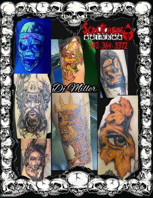 D.J. Miller is a brilliant and talented artist. He left PA to continue his passion for permanent body art and came here to the beaches in DE