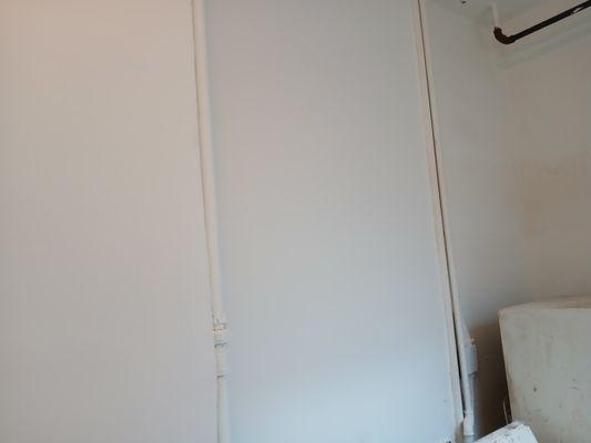 2.Newly repaired kitchen walls