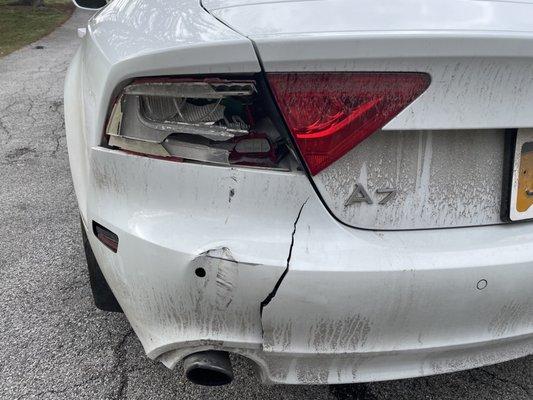 Rear bumper and tail light