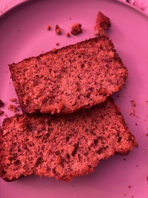 Banana nut bread, fresh daily homemade by the restaurant owners