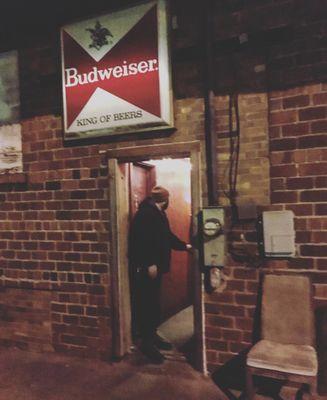 Back parking lot entrance