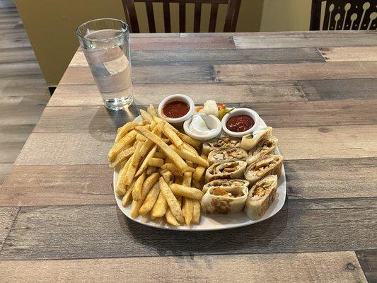 Chicken shawarma plate back-home style, definitely tastes like back home!