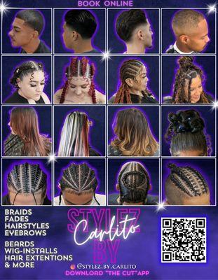 Men women children braids hairstyles
