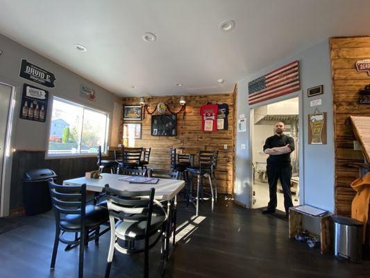 Chef Nick overseeing the dining area