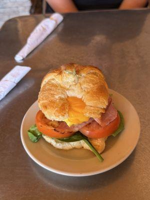 Croissant ham sandwich